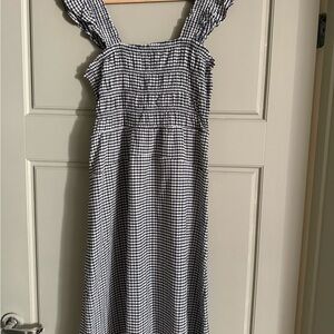 Old Navy Navy and White Checkered Dress